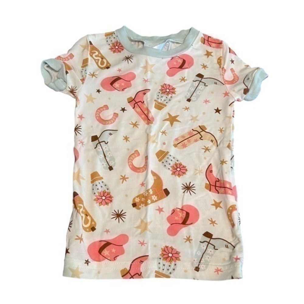 Western Print Bamboo Pajama Top 12 months cowgirl